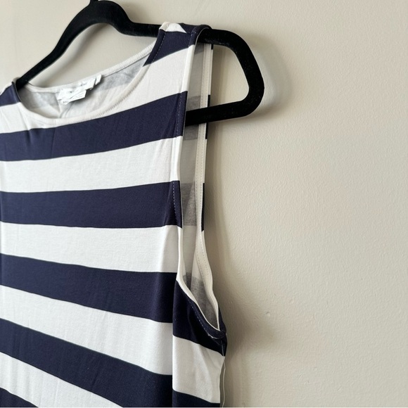 Simons-Conteporaine Midi Navy & White Summer Dress (Size:Small) - Picture 5 of 10